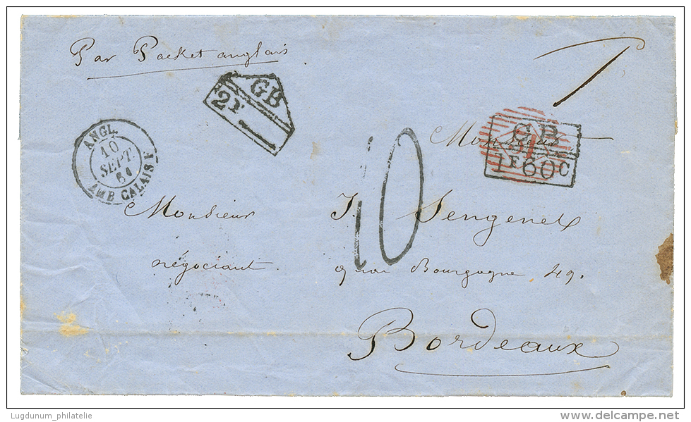 GUINEE - ILES De LOS Via SIERRA-LEONE : 1861 Association Exceptionnelle De 2 Marques D' Echange GB/1F60 Annul&eacute; Pa - Other & Unclassified