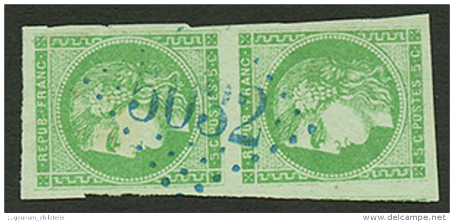 ALGERIE : Paire 5c BORDEAUX TTB Marg&eacute; Obl. GC 5032 De GERYVILLE. RARE. Superbe. - Other & Unclassified