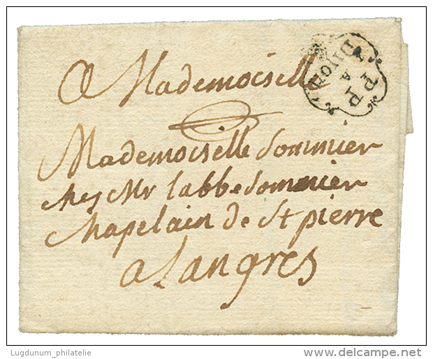 1790 Cachet Orn&eacute; PP A DIJON Sur Lettre Pour LANGRES. TTB. - Autres & Non Classés