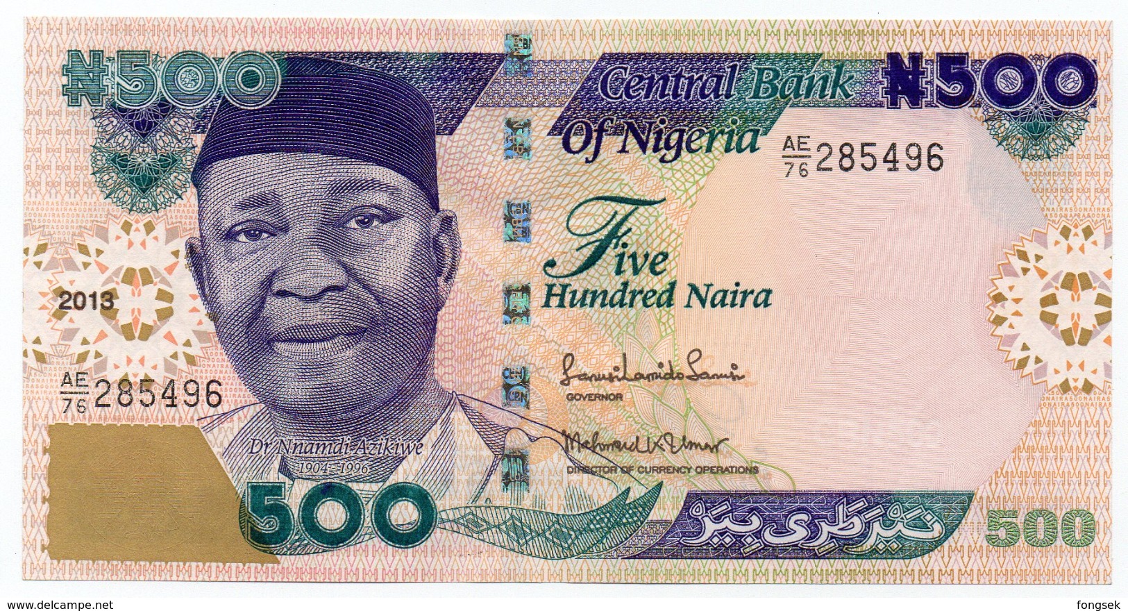 #07. NIGERIA. 500 NAIRA. 2013. UNC / NEUF. - Nigeria