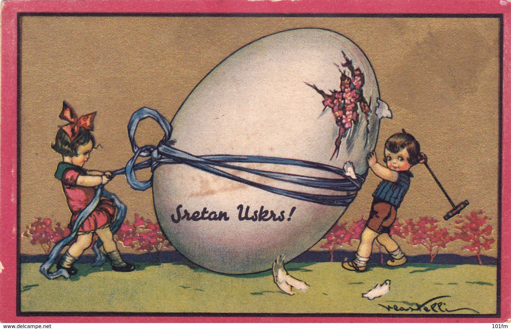 Easter Greetings - Frohliche Ostern, Sretan Uskrs 1935 - Ostern