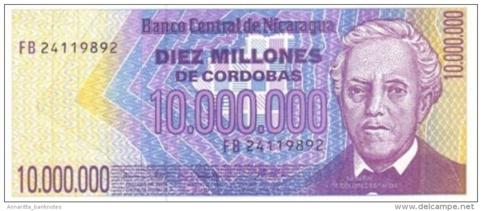 Nicaragua 10000000 Córdobas ND (1990), UNC, P-166, NI460a - Nicaragua