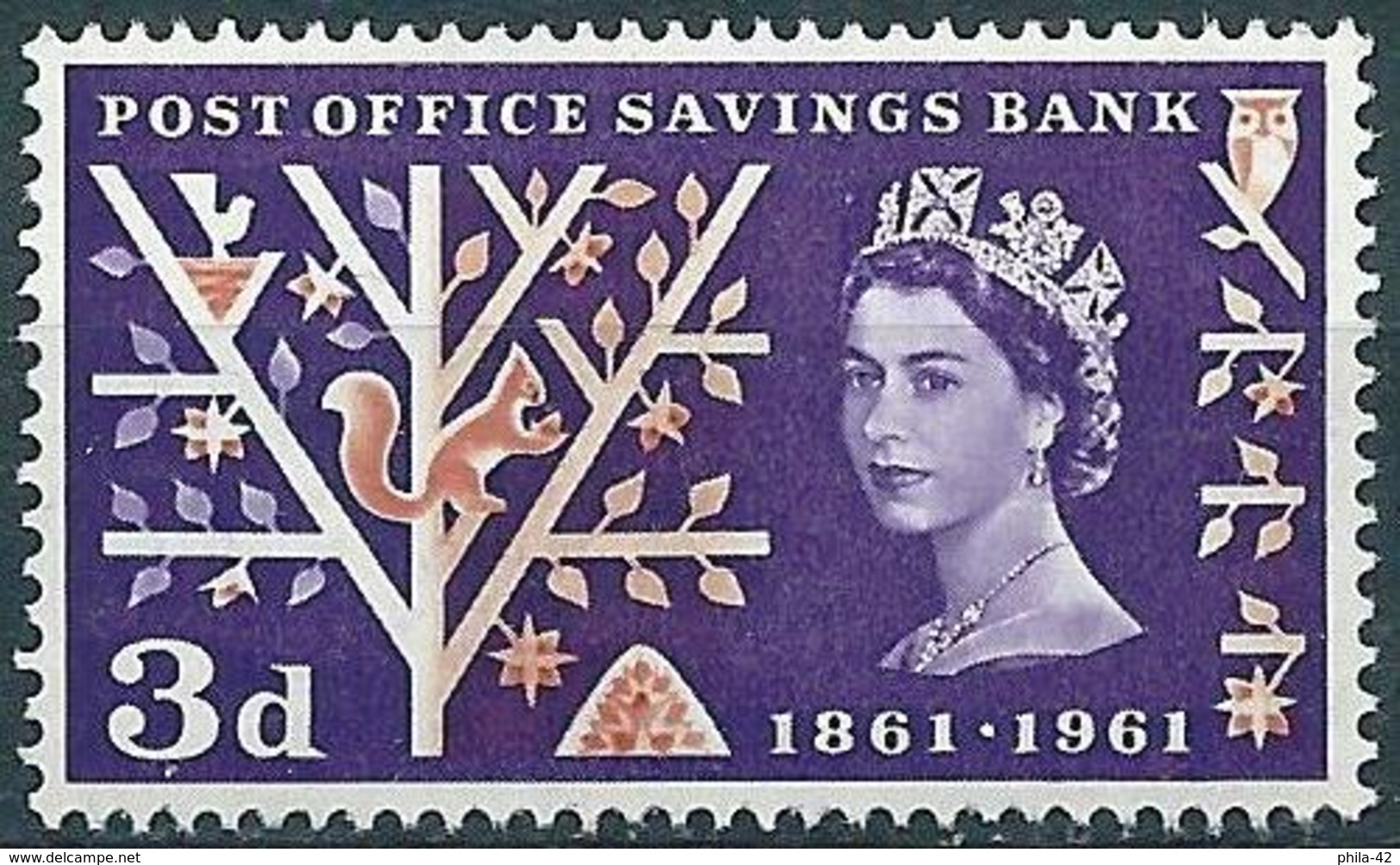 Great Britain 1961 - Post Office Savings Bank ( Mi 344 - YT 360 ) MNH** - Unused Stamps