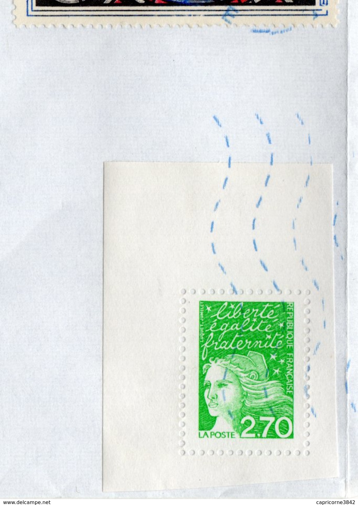 2001 - Marianne De Luquet (n°3091) Découpé Du Feuillet N°42 + 2 Timbres Notre-Dame De Paris (n°1419) - Briefe U. Dokumente