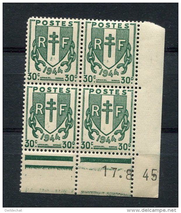 2268    FRANCE   N° 671  Chaînes Brisées 30 C Du 17/08/45   SUPERBE - 1940-1949