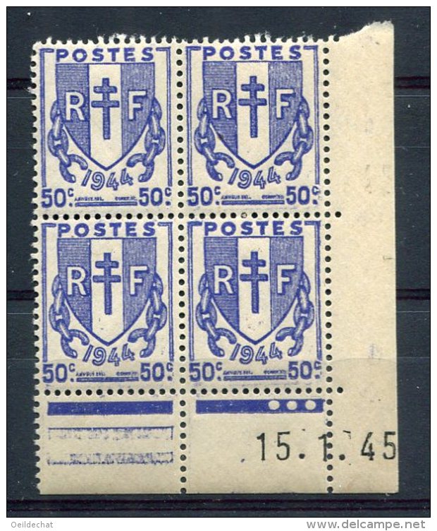 2275   FRANCE   N° 673  Chaînes Brisées 50 C  Du 15/01/45   SUPERBE - 1940-1949