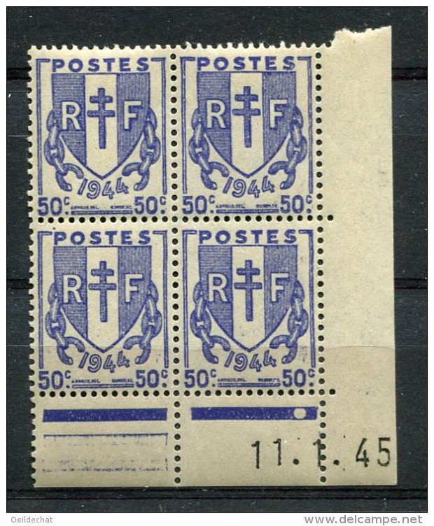 2279   FRANCE   N° 673  Chaînes Brisées 50 C    Du 11/01/45   SUPERBE - 1940-1949