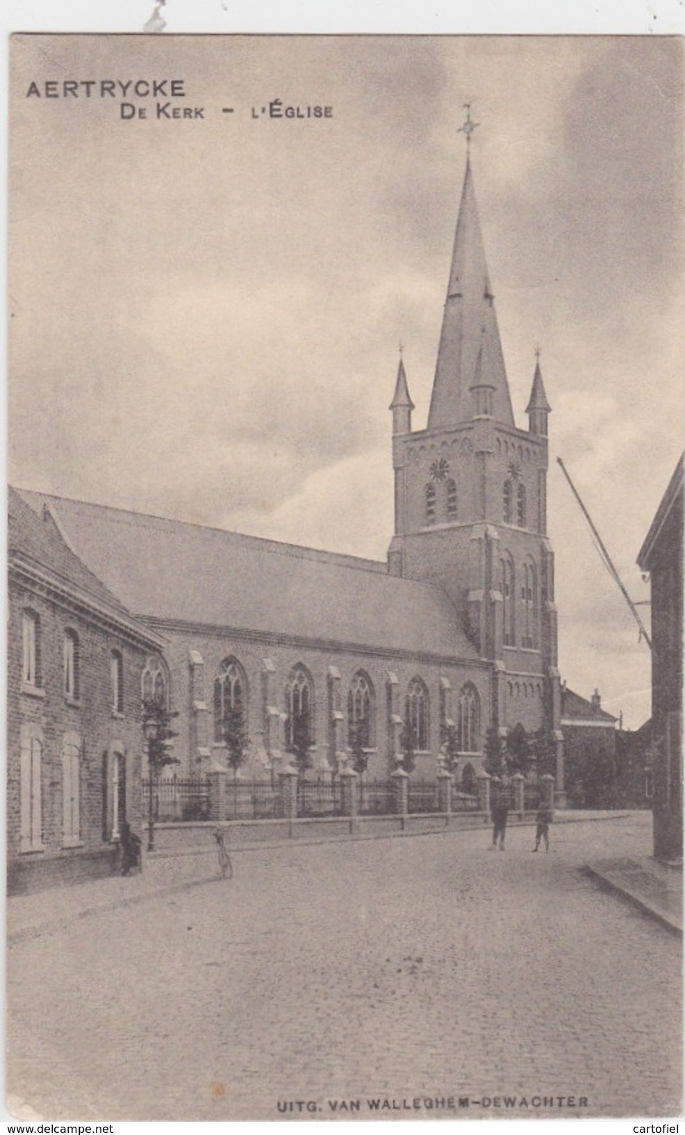 AERTRYCKE-AARTRIJKE-DE KERK-L'EGLISE-UITGAVE-VAN WALLEGHEM-DEWACHTER-NIET VERSTUURD-ZELDZAAM-ZIE 2 SCANS-TOP ! ! ! - Zedelgem