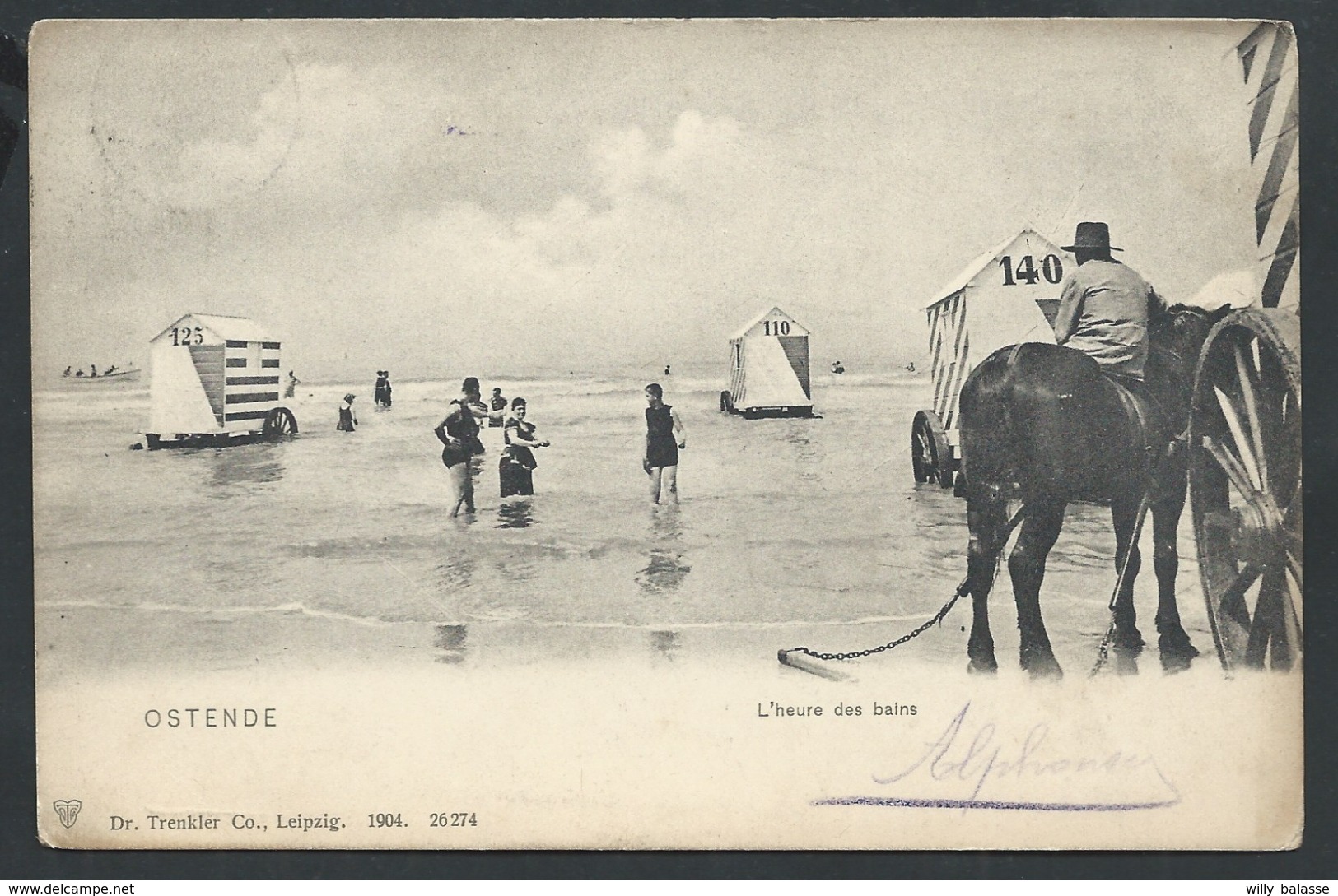 +++ CPA - OSTENDE - OOSTENDE - L'heure Des Bains - Cheval - Cabine   // - Oostende