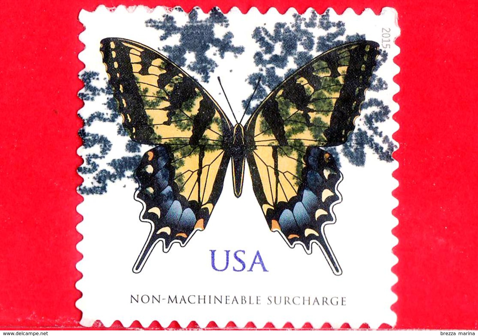 U.S. - USA - STATI UNITI - Usato - 2015 - Farfalla - Eastern Tiger Swallowtail (Papilio Glaucus) - Non-machinable - Usados