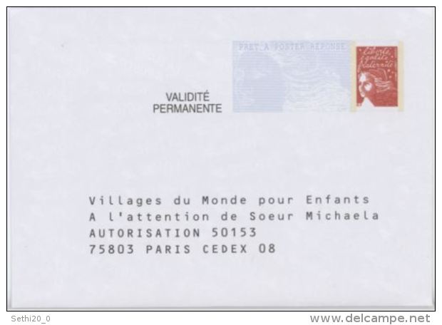 France PAP Réponse Luquet RF 0110594  Villages Du Monde Pour Enfants - PAP: Ristampa/Luquet