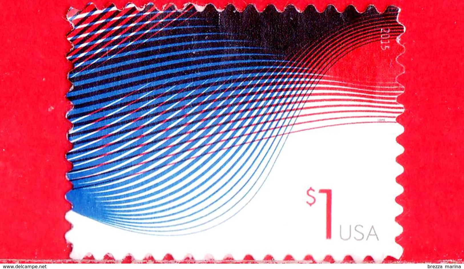 U.S. - USA - STATI UNITI - Usato - 2015 - Onde Patriottiche - Patriotic Waves - 1 - Usados