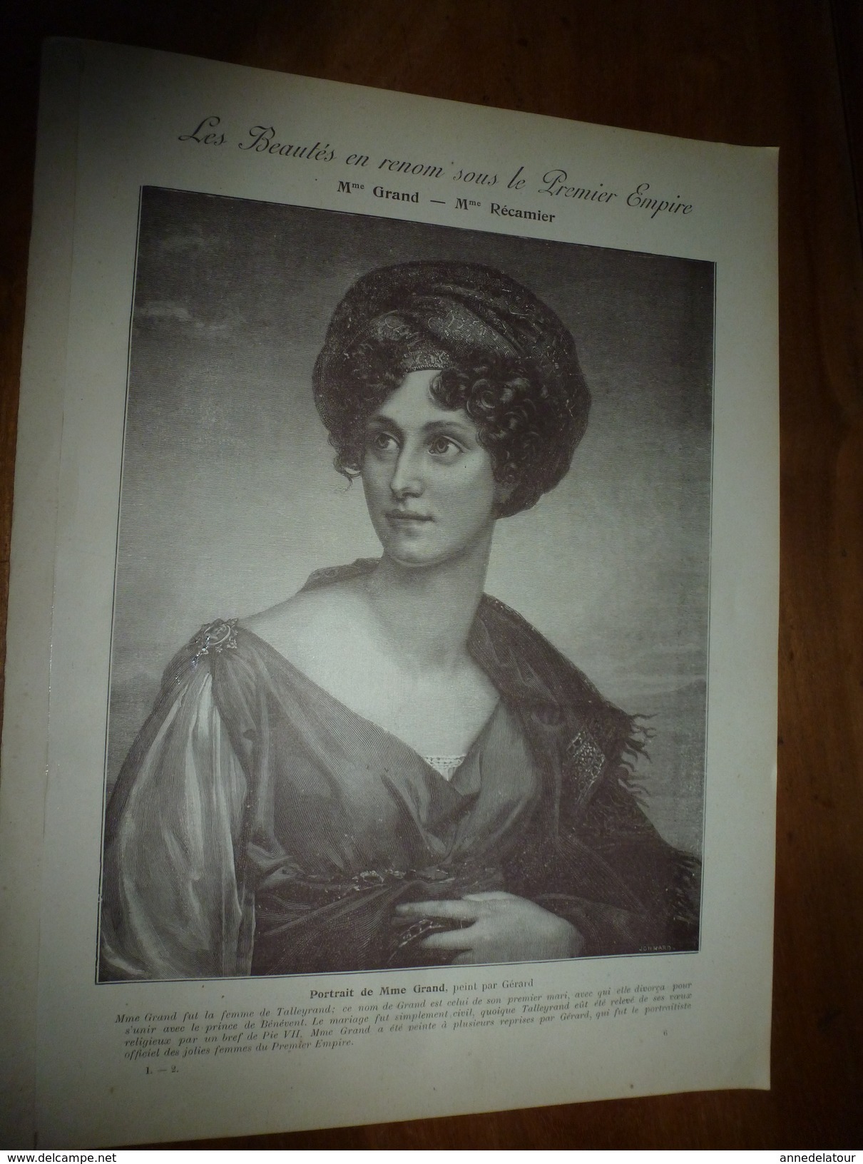 1901 :Mme Grand ,Mme Récamier (portraits);Basilique Sainte-Sophie à Constantinople;Les Petits Métiers Au 18e Siècle;etc - Non Classés