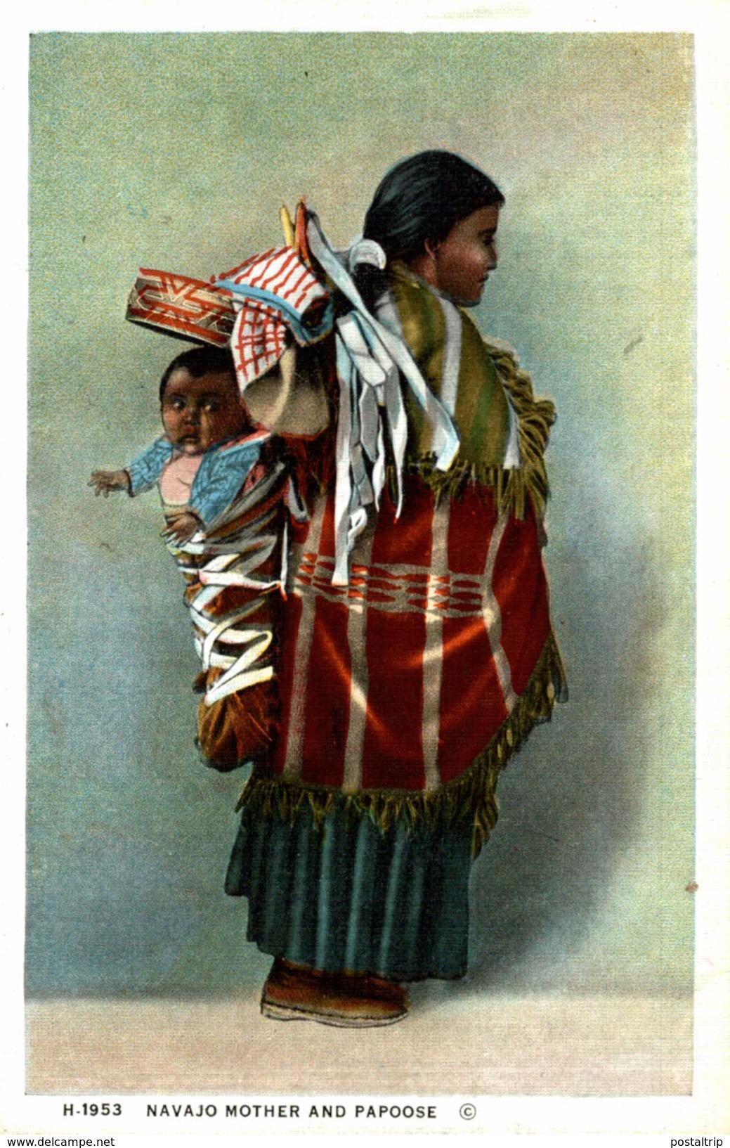 NAVAJO MOTHER AND PAPOOSE - Indios De América Del Norte