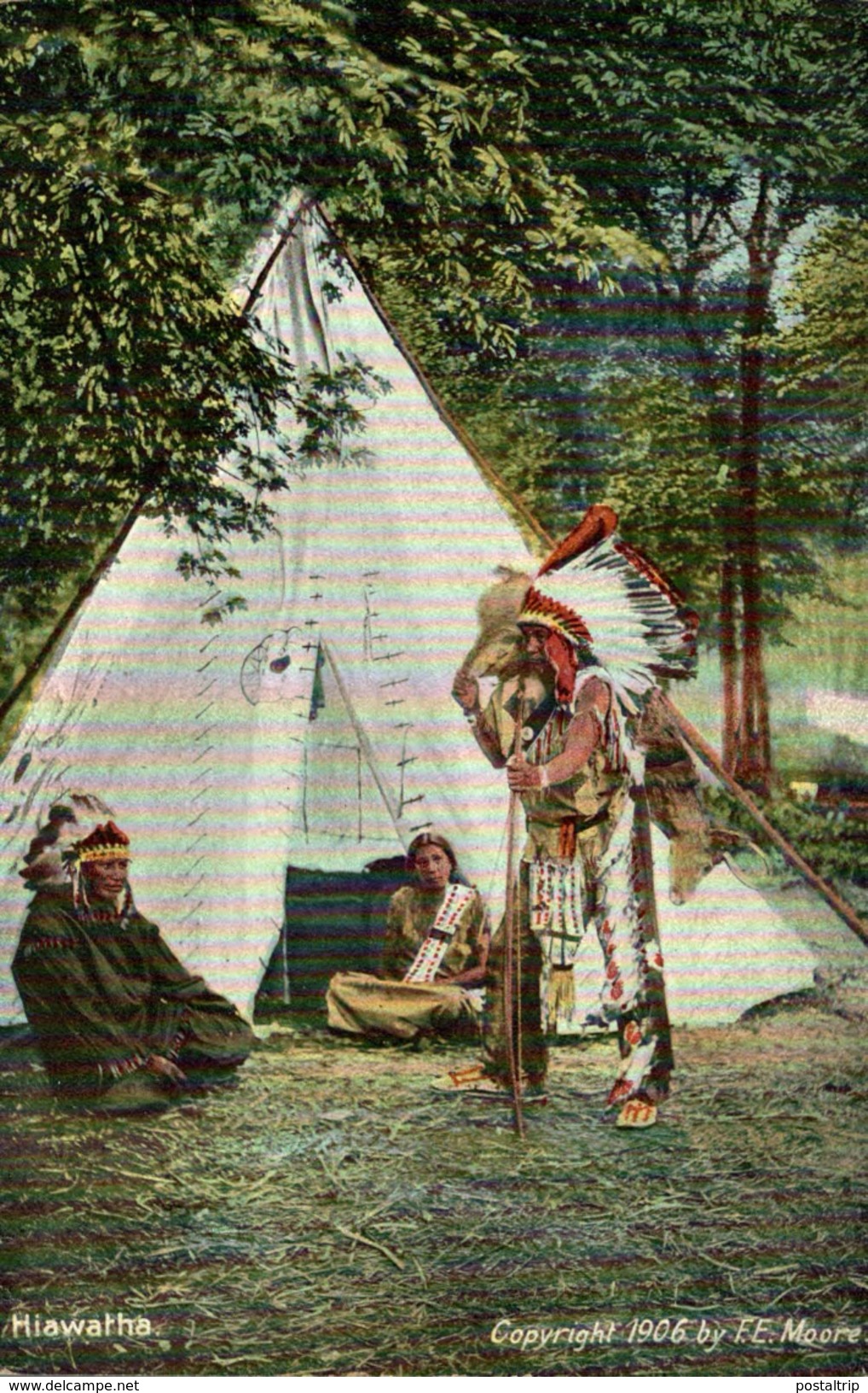 Native American Indian Postcard   HIAWATHA - Indios De América Del Norte