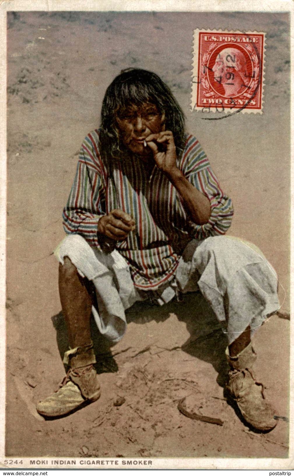 Moki Indian Cigarette Smoker - Indios De América Del Norte