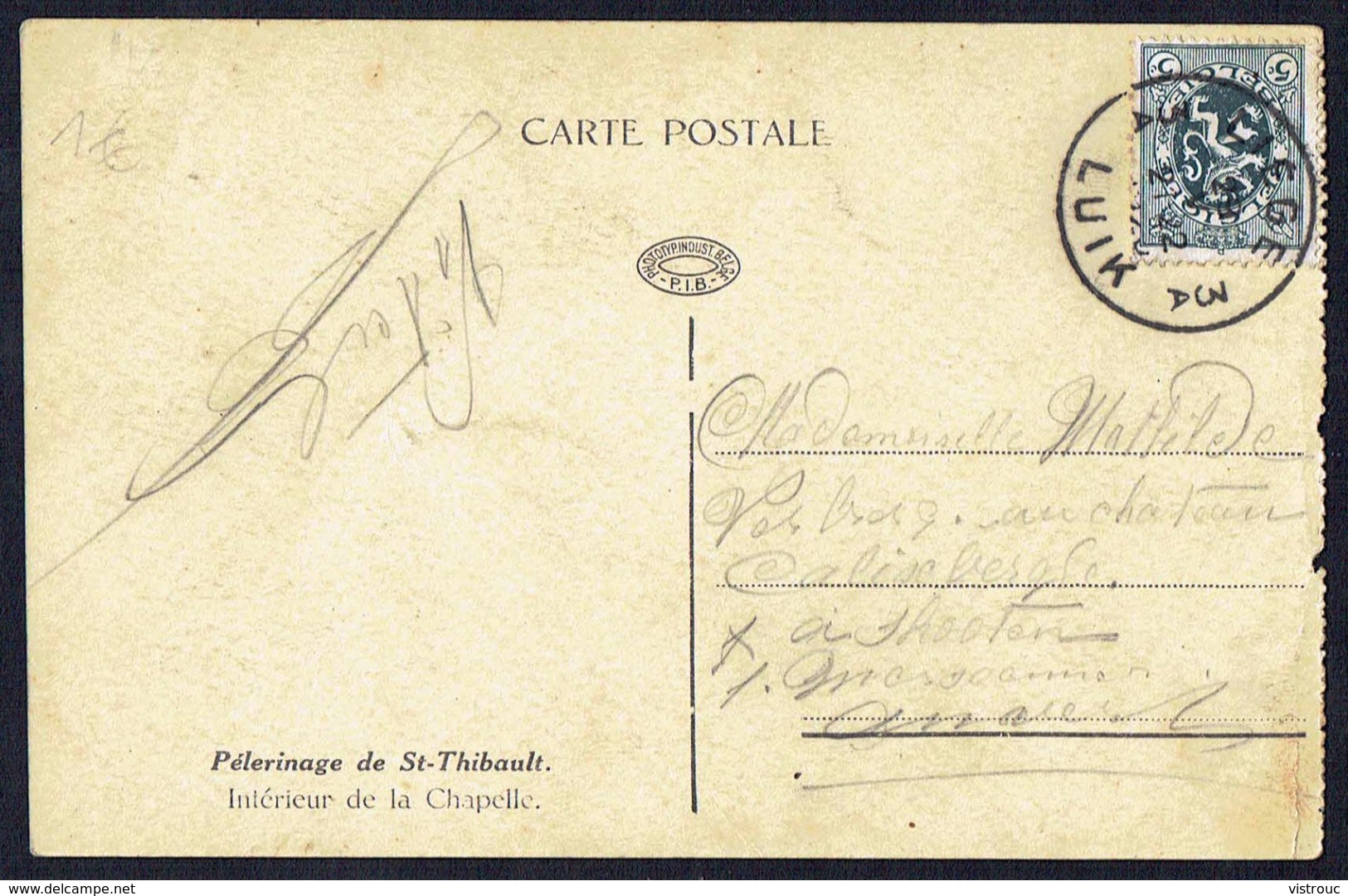 MARCOURT - SAINT-THIBAULT - Intérieur De La Chapelle - Circulé - Circulated - Gelaufen - 1920. - Rendeux