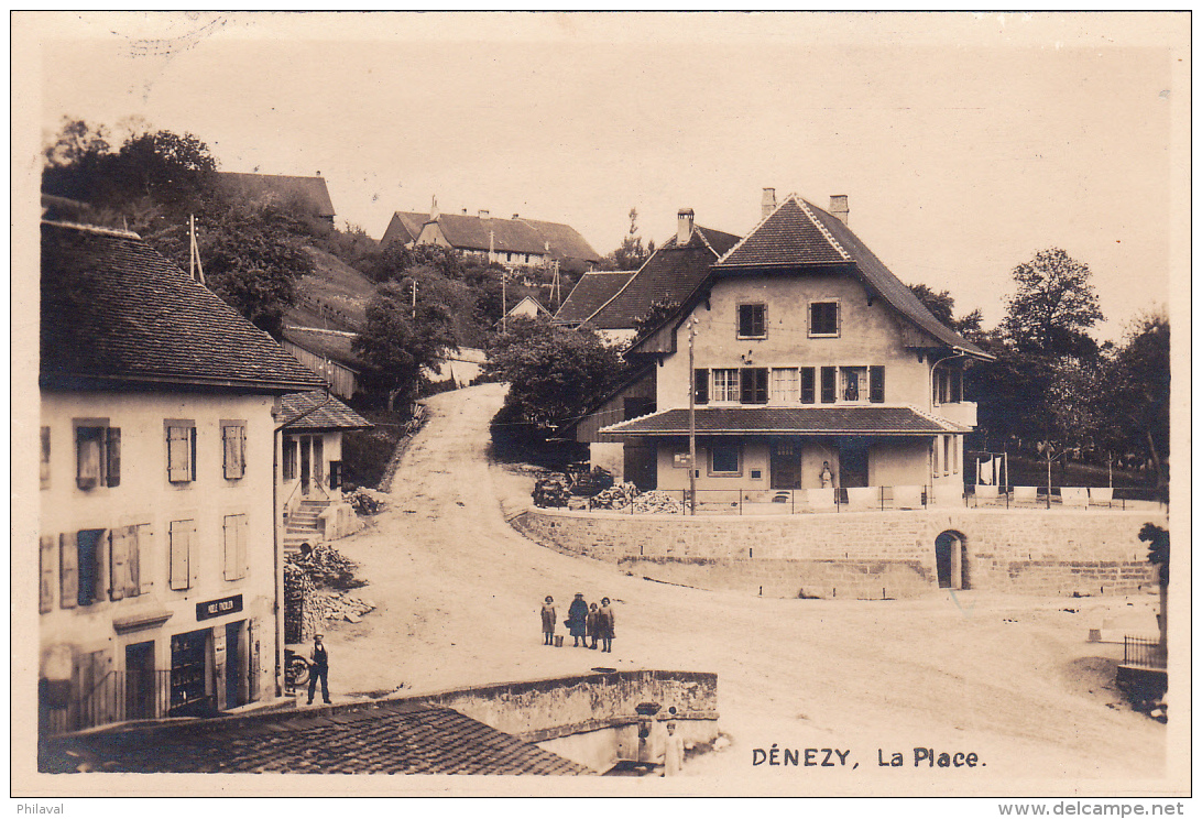 DENEZY : La Place - Carte Animée Oblitérée Le 15.XII.1929 - TTB - Denezy 