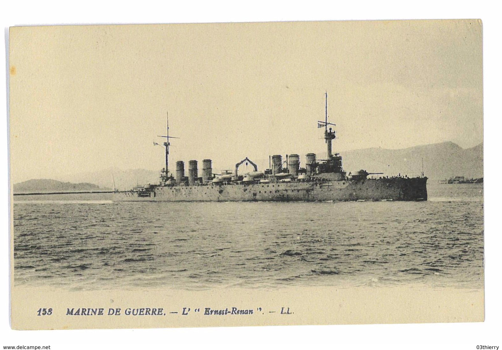 CPA MARINE DE GUERRE L' ERNEST-RENAN - Warships