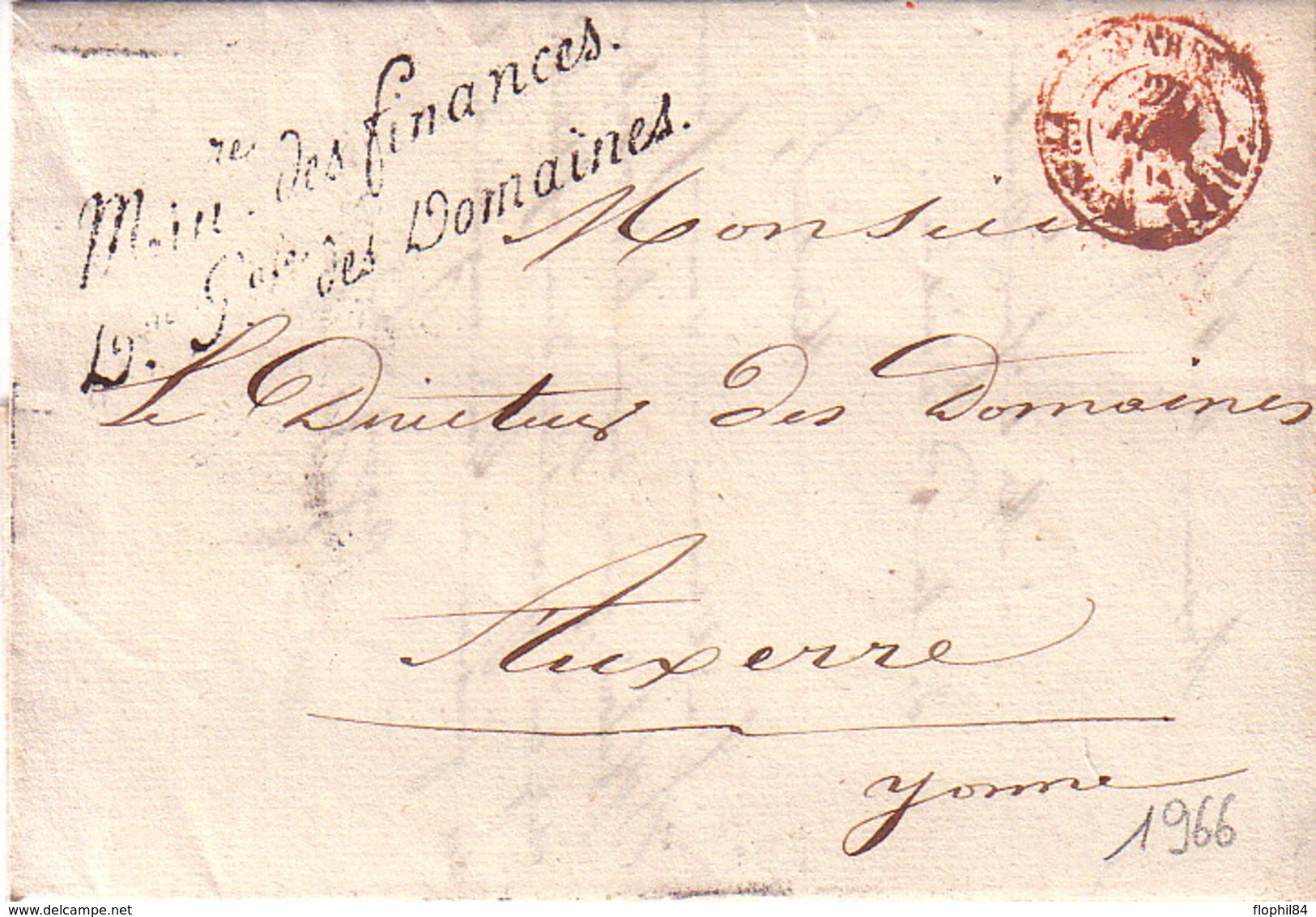 PARIS - FRANCHISE - MINIre DES FINANCES.Dion Gales DES DOMAINES - LE 4-12-1840 - AVEC TEXTE . - 1801-1848: Précurseurs XIX