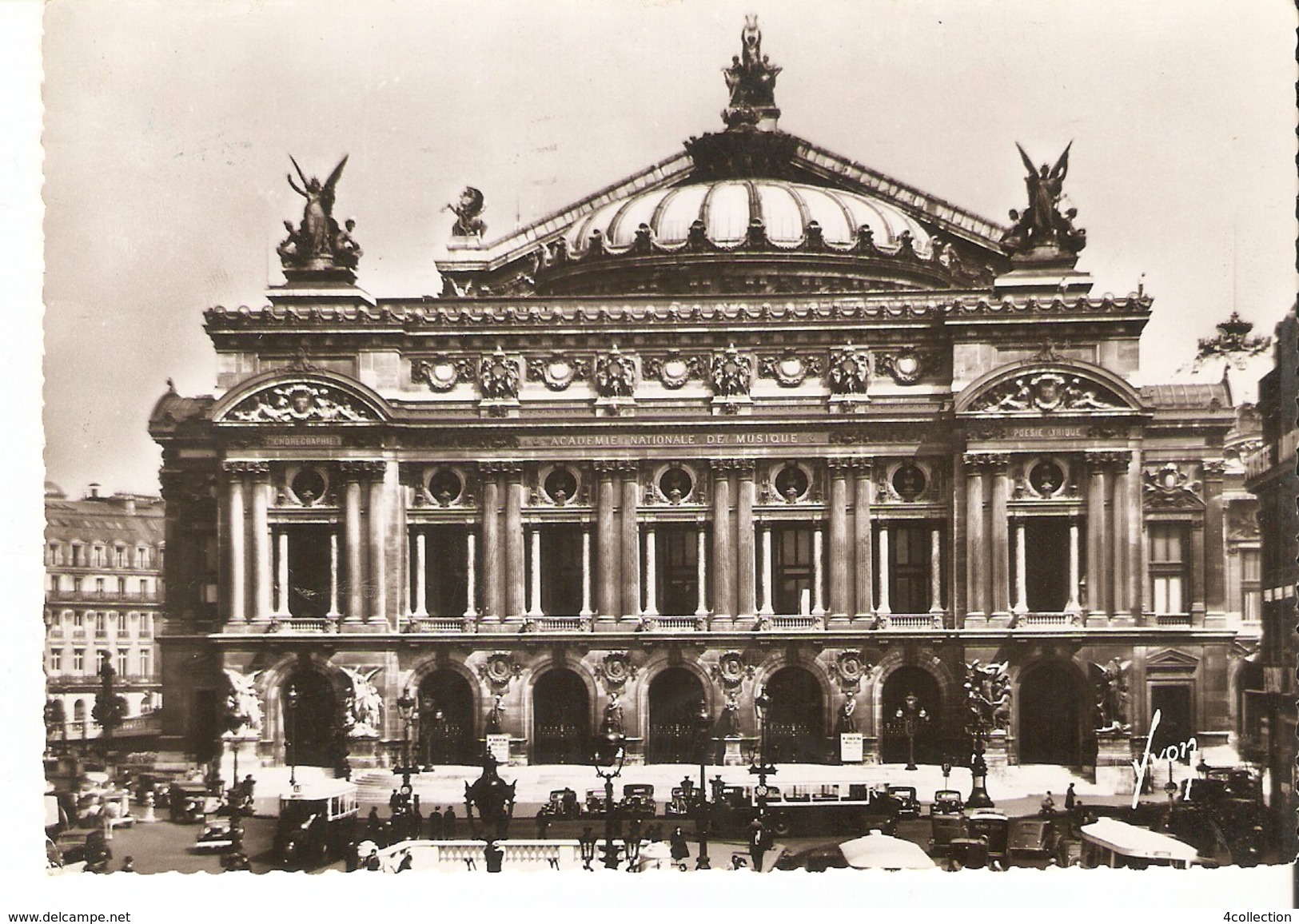 Pk1. France PARIS En Planant L' Opera Art YVON Posted In 1939 Real Photo Postcard - Other Monuments