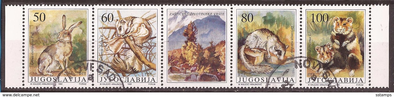 1992 2525-28  FAUNA WWF GESCHUEZTE TIERE JUGOSLAVIJA JUGOSLAWIEN  USED - Used Stamps