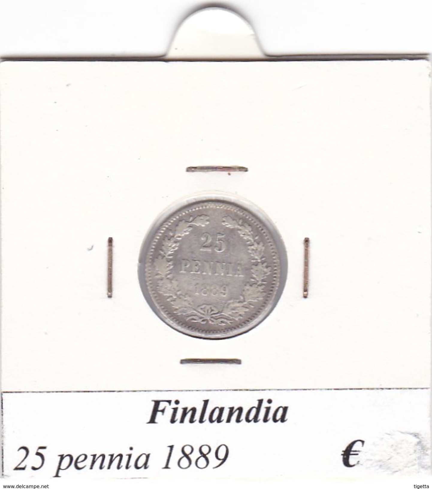 FINLANDIA   25 PENNIA  1889  COME DA FOTO - Finlandia