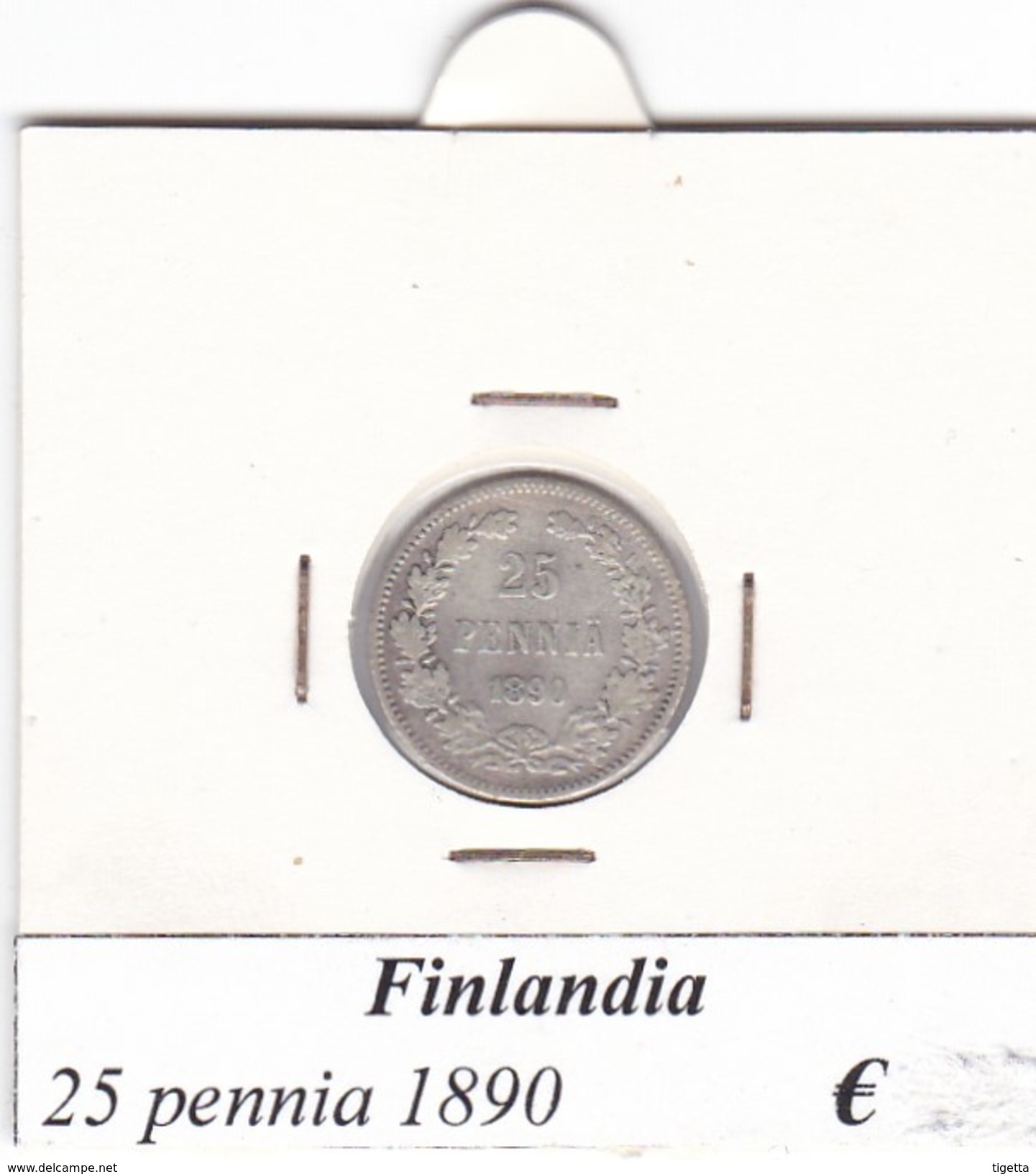 FINLANDIA   25 PENNIA  1890  COME DA FOTO - Finlandia