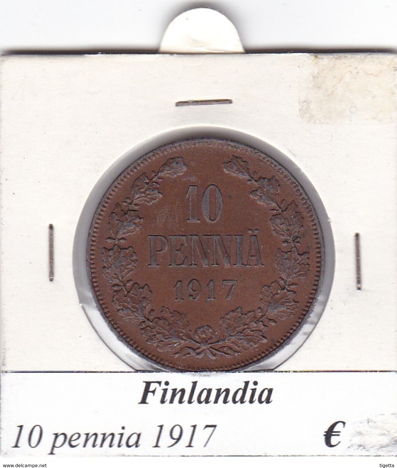 FINLANDIA   10 PENNIA  1917  COME DA FOTO - Finlandia