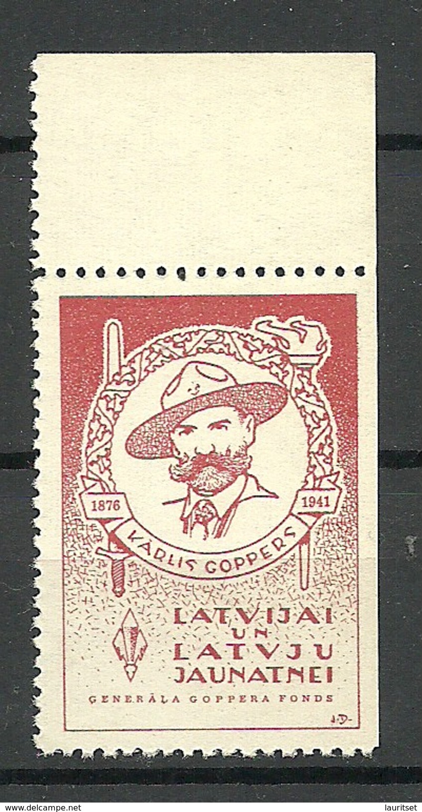 LETTLAND Latvia In Exil Karlis Goppers Pfadfinder Scouting MNH - Letland