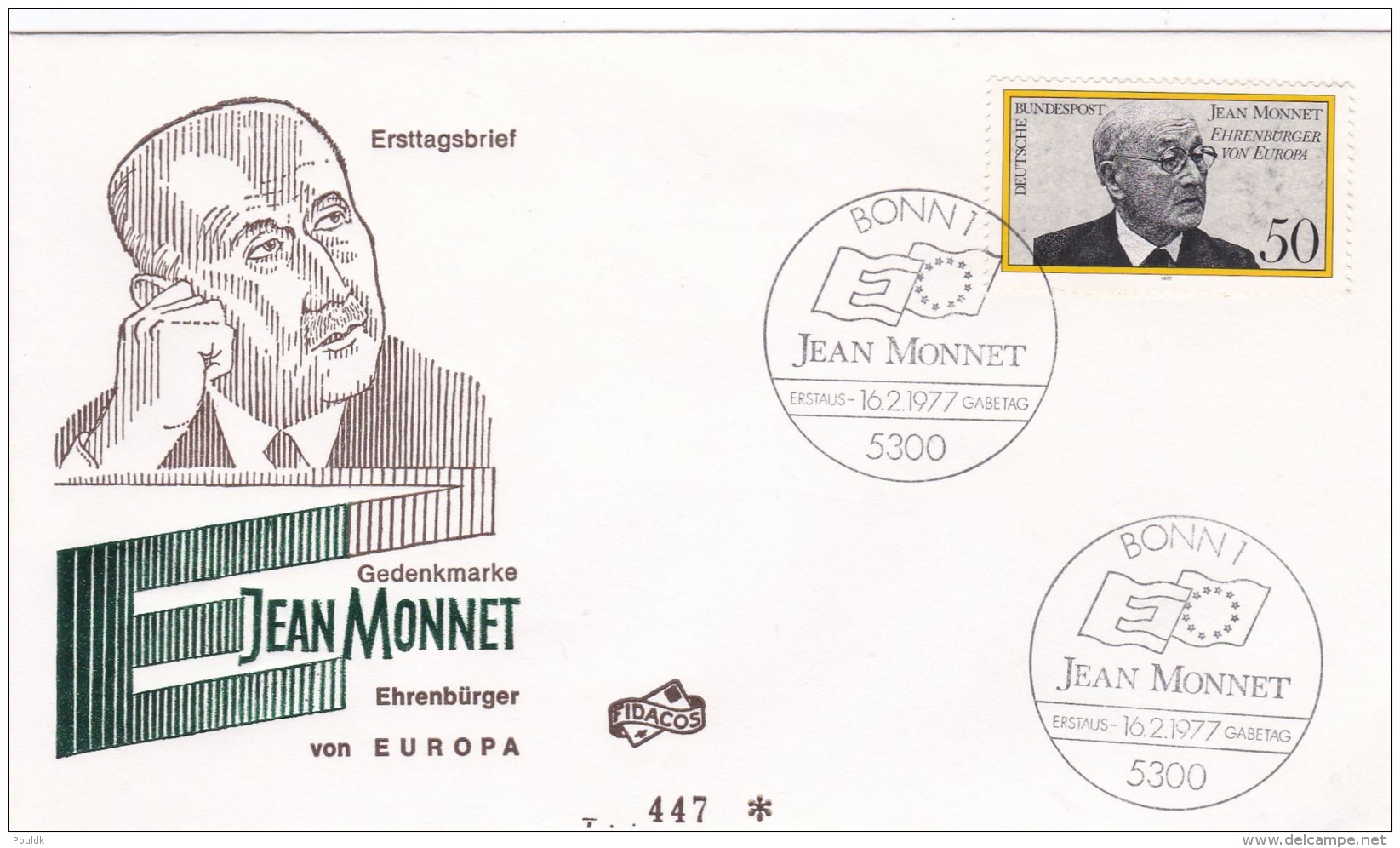 Germany FDC 1977 Jean Monnet (T16-14) - Altri & Non Classificati