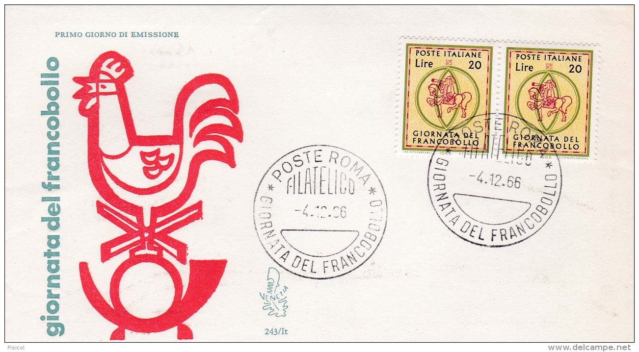 1966 ITALIA - 12 GIORNATA DEL FRANCOBOLLO - FDC VENETIA - FDC