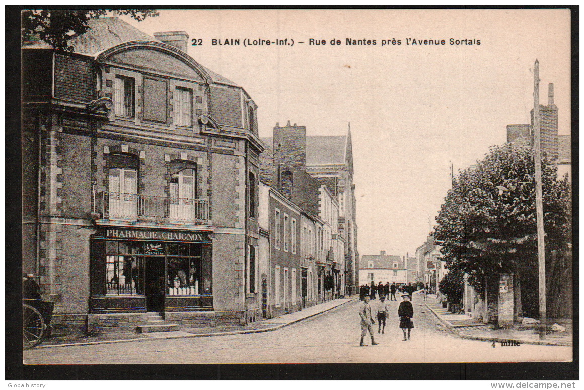 DD1240 - BLAIN - RUE DE NANTES PRÈS L'AVENUE SORTAIS - PHARMACIE CHAIGNON - Blain