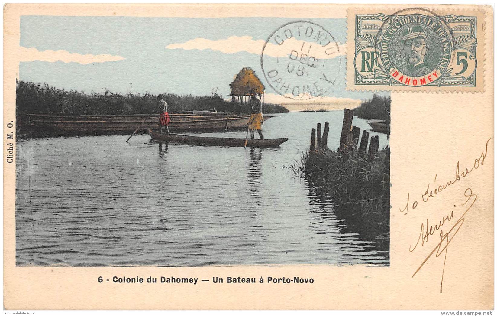 DAHOMEY / Un Bateau à Porto Novo - Belle Oblitération - Dahomey