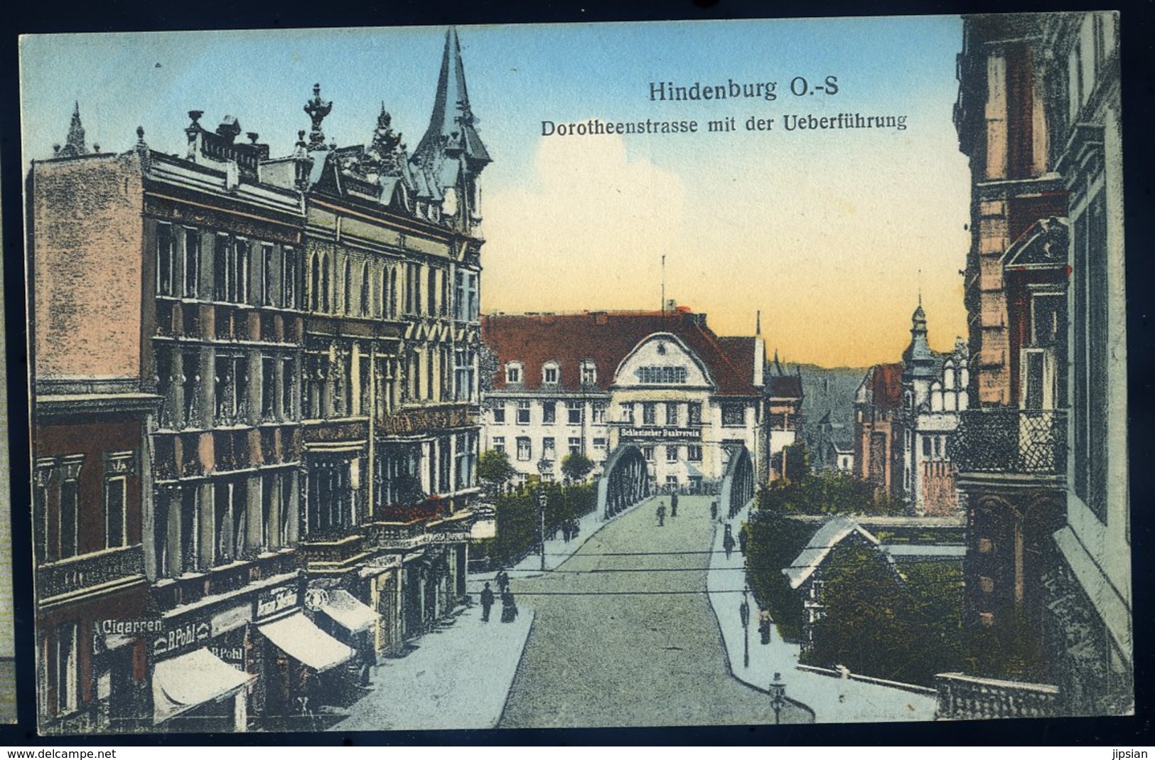 Cpa  De Pologne  Hindenburg  O.-S.  Dorotheenstrasse Mit Der Ueberführung  NCL74 - Poland