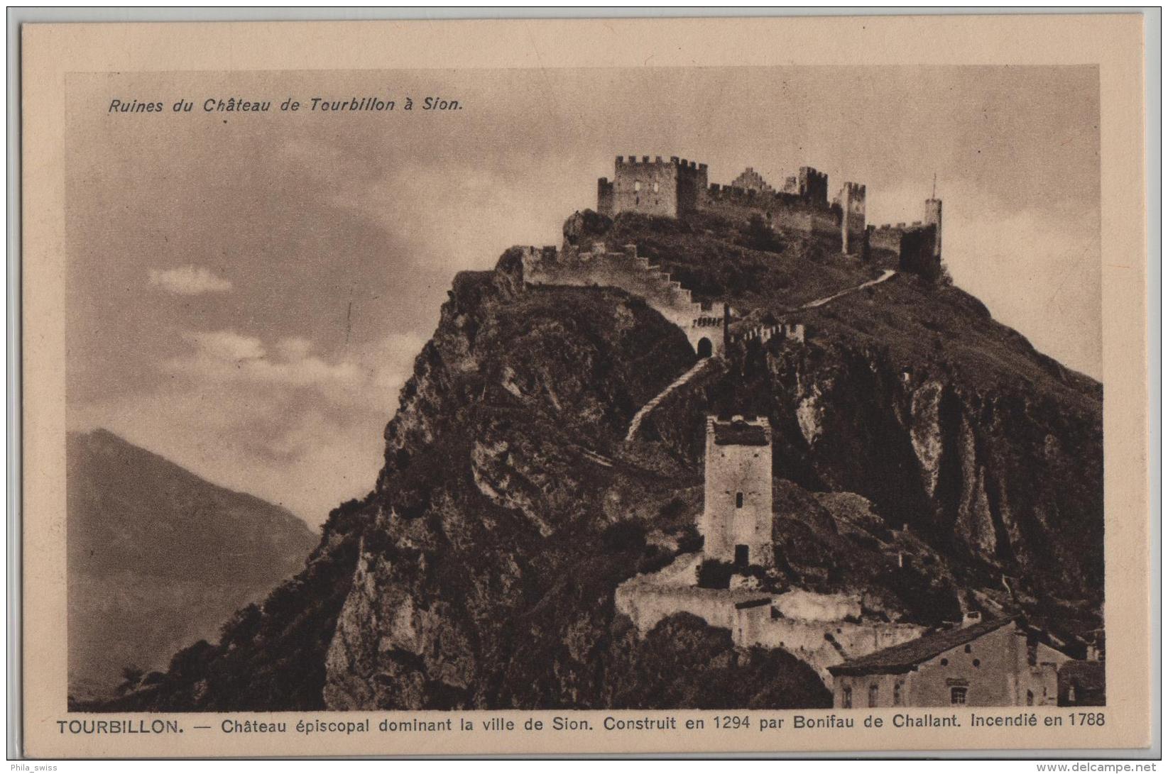 Ruines Du Chateau De Tourbillon A Sion - Confitures Saxon DOXA Conserves - Saxon