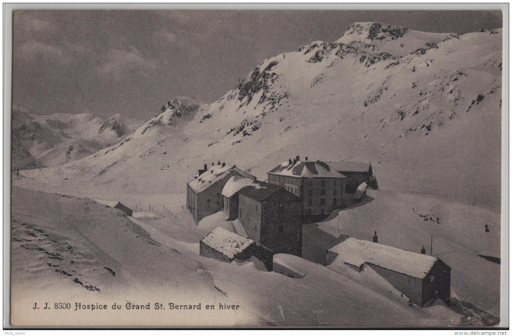 Hospice Du Grand St. Bernard En Hiver Im Winter - Photo: Jullien Freres No. 8500 - Autres & Non Classés