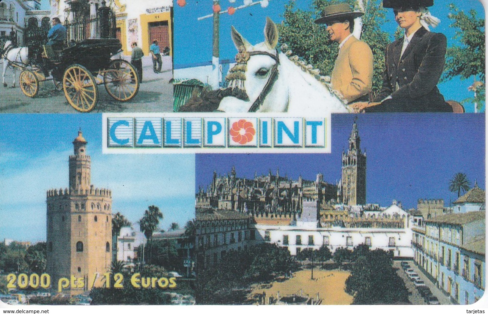 TARJETA DE ESPAÑA DE PREPAGO DE CALLPOINT DE SEVILLA (rozada) - Altri & Non Classificati