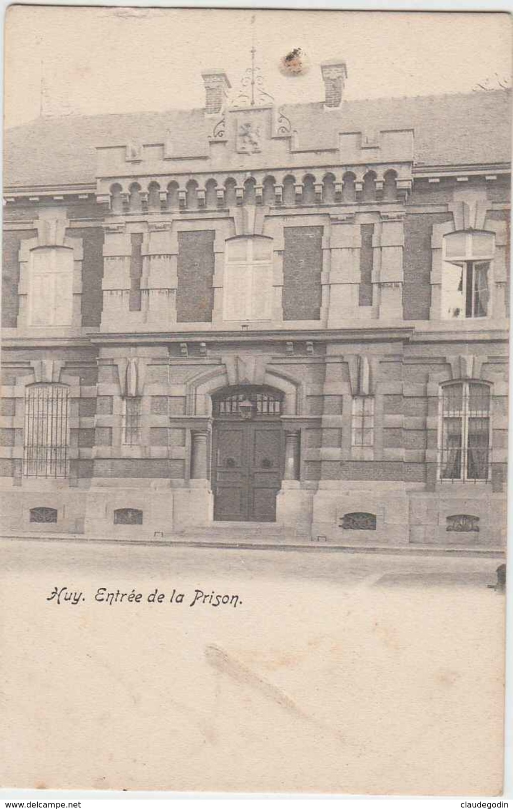 Huy , Belgique, Liège. Entree De La Prison. Carte Précurseur Animée. Etat, Voir Les  2 Scans - Huy