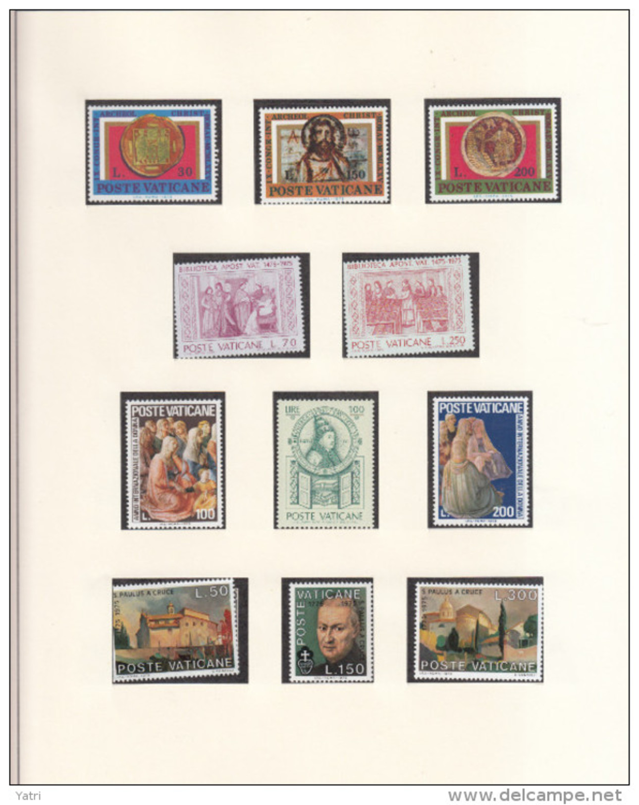 Vaticano - 1975 - Complete Year Set ** - Annate Complete