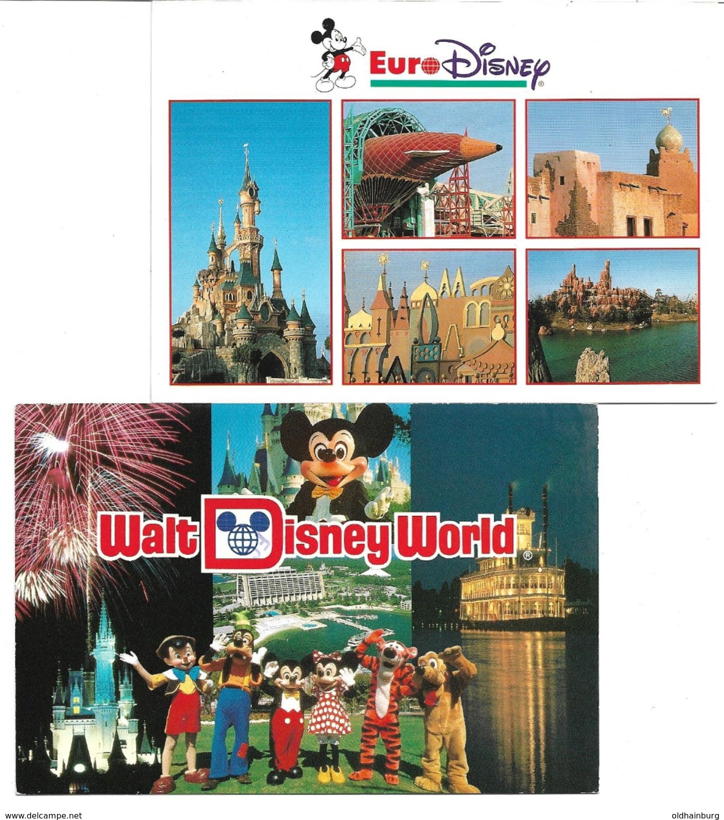 0806d: 2 AKs Disney World, USA Und Frankreich, Gelaufen Nach Österreich - Disneyland