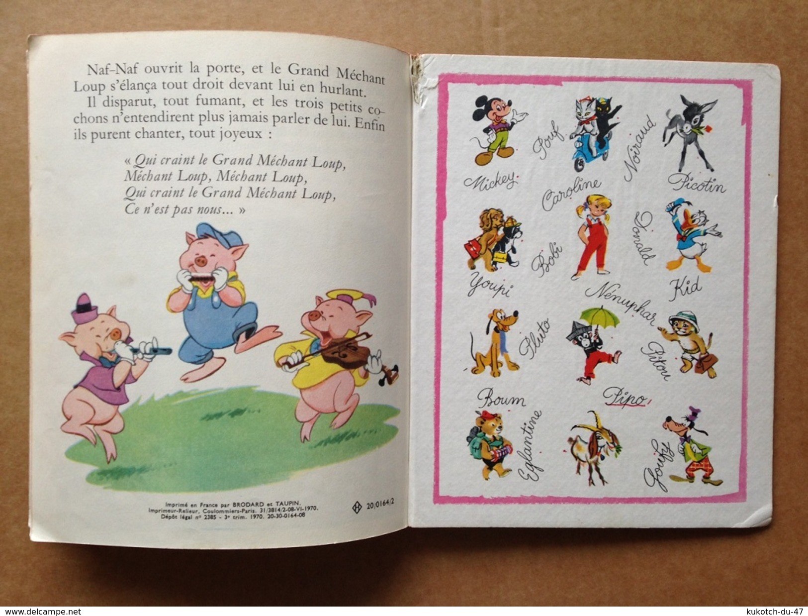 Disney Petit livret Les trois petits cochons (1970)