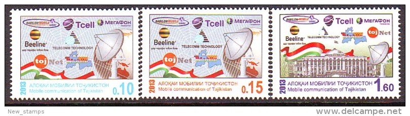 Tajikistan 2013 Mobile Communication 3v MNH - Tajikistan