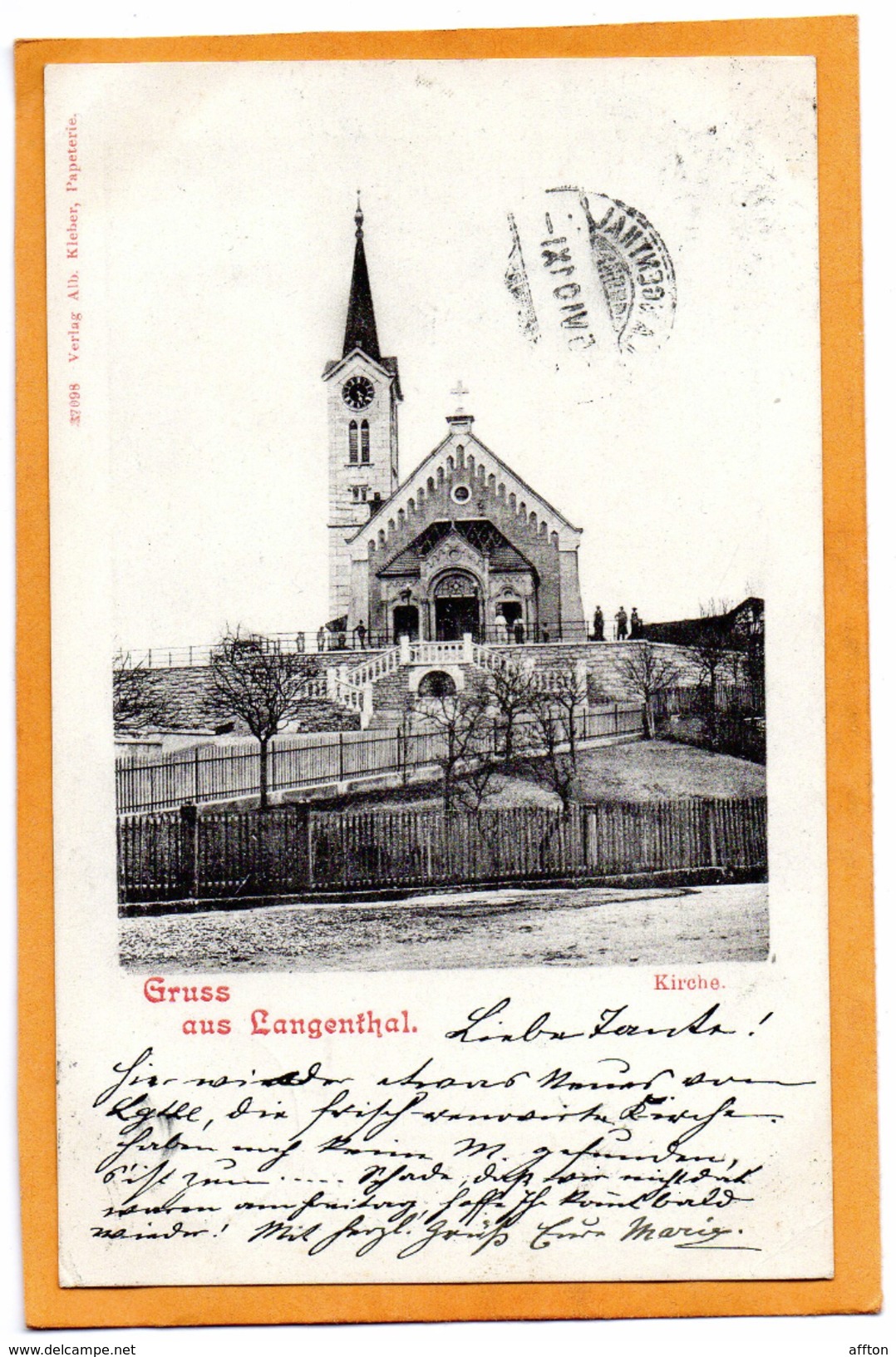 Gruss Aus Langenthal 1901 Postcard Mailed - Langenthal