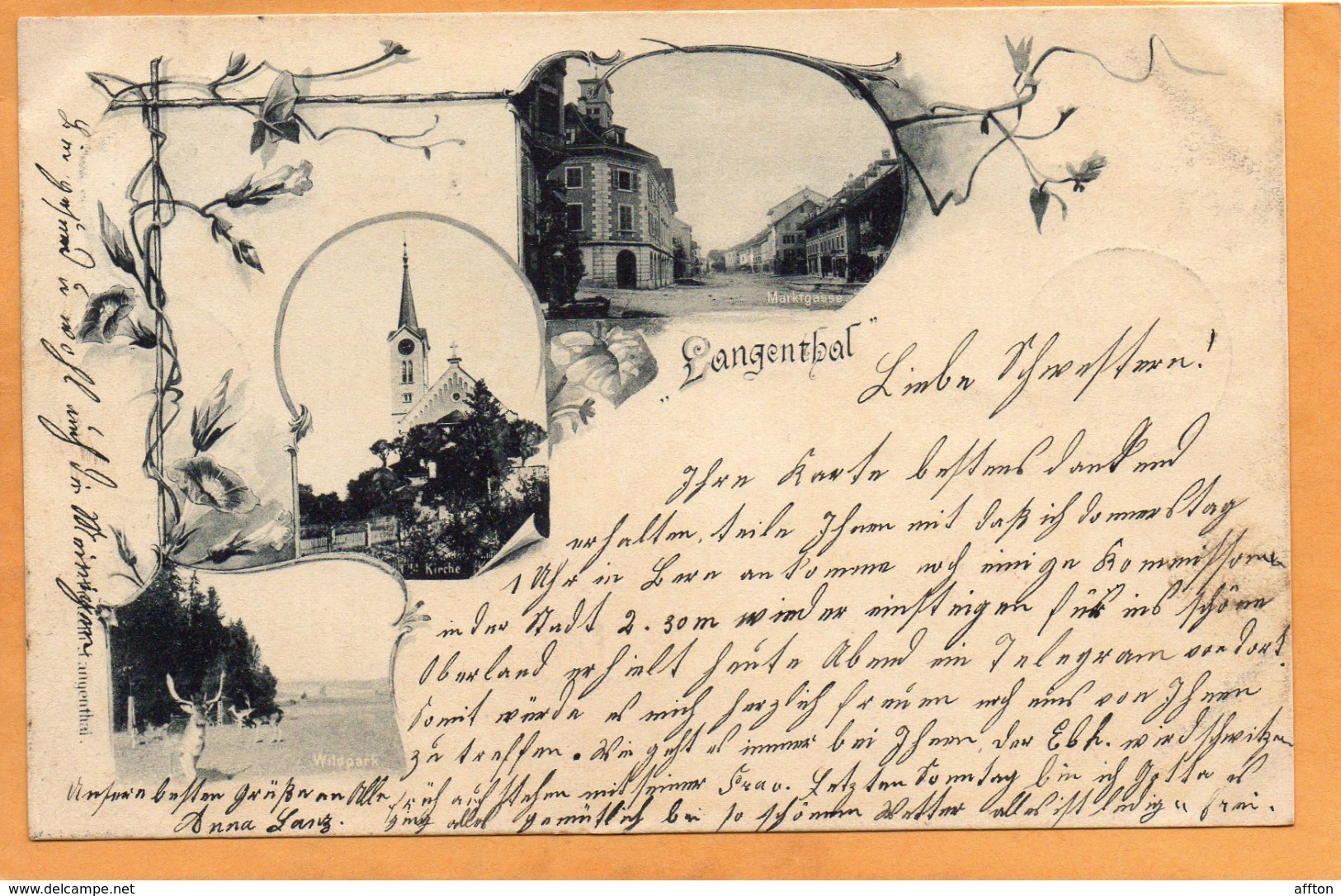 Langenthal 1901 Postcard Mailed - Langenthal
