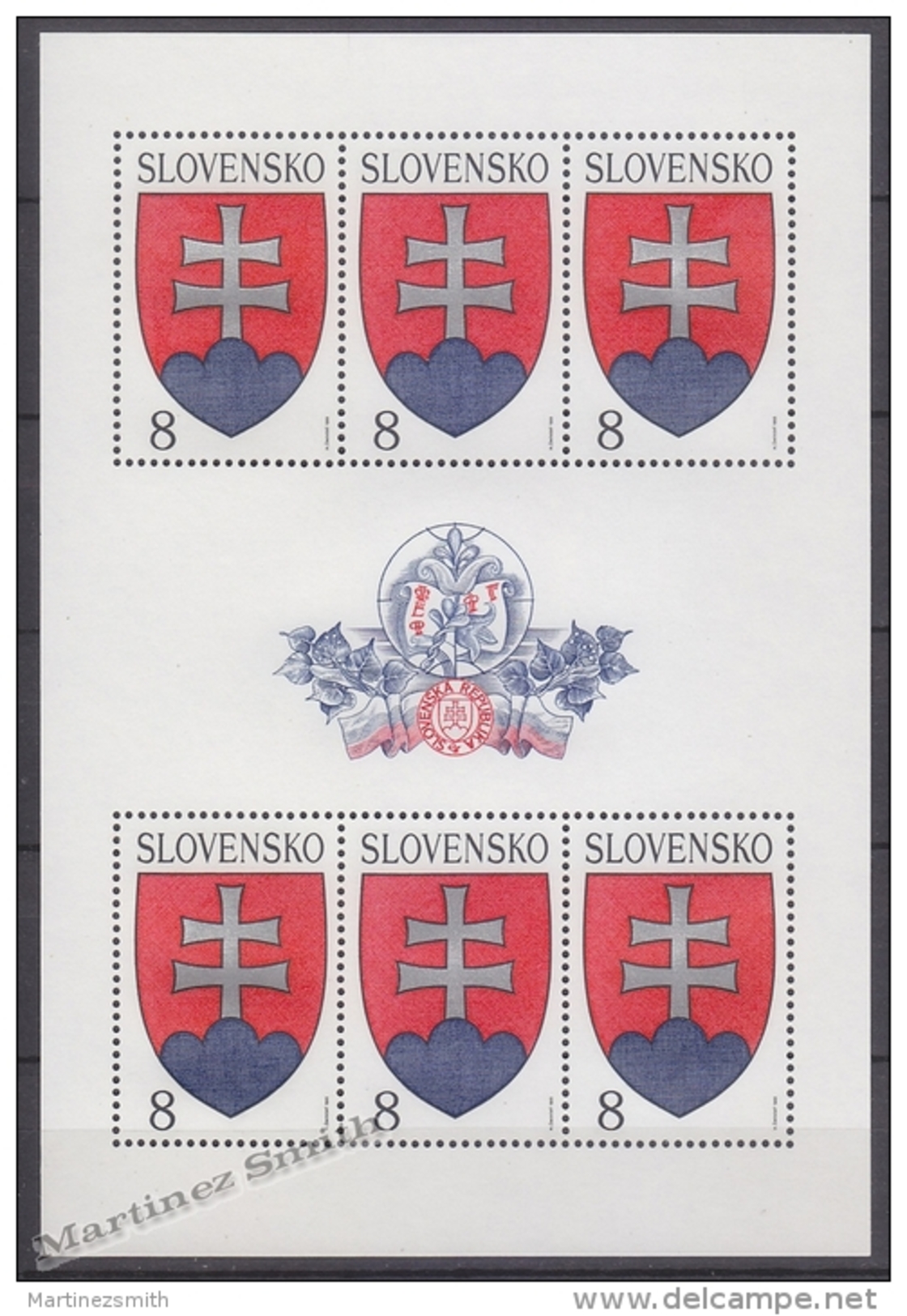 Slovakia - Slovaquie 1993 Yvert 128 Definitive, Coat Of Arms - Sheetlet - MNH - Nuevos