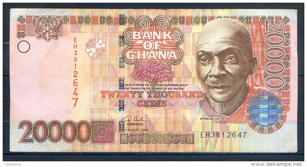 516-Ghana Billet De 20 000 Cedis 2003 EH381 - Ghana