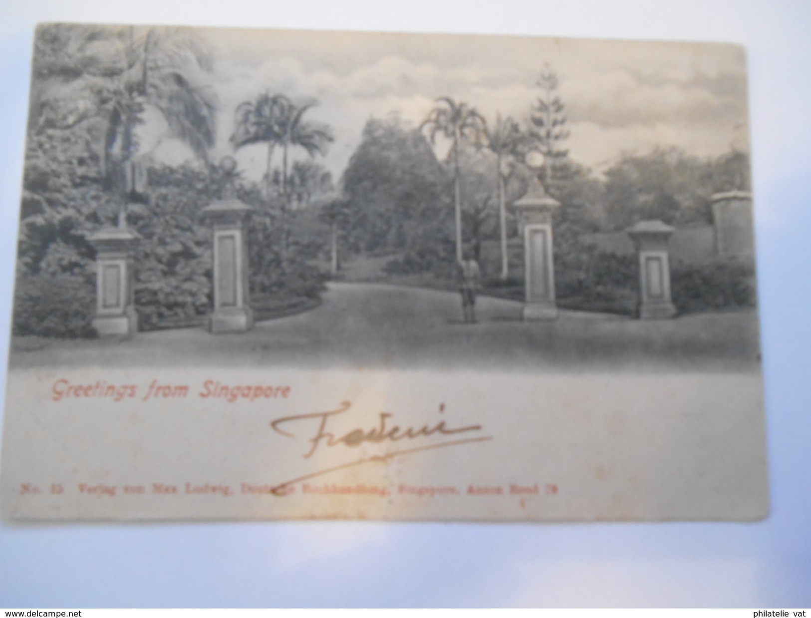 SINGAPOUR - Carte Postale Pour La France - 1902 - Pas Courant - P21455 - Singapur (...-1959)
