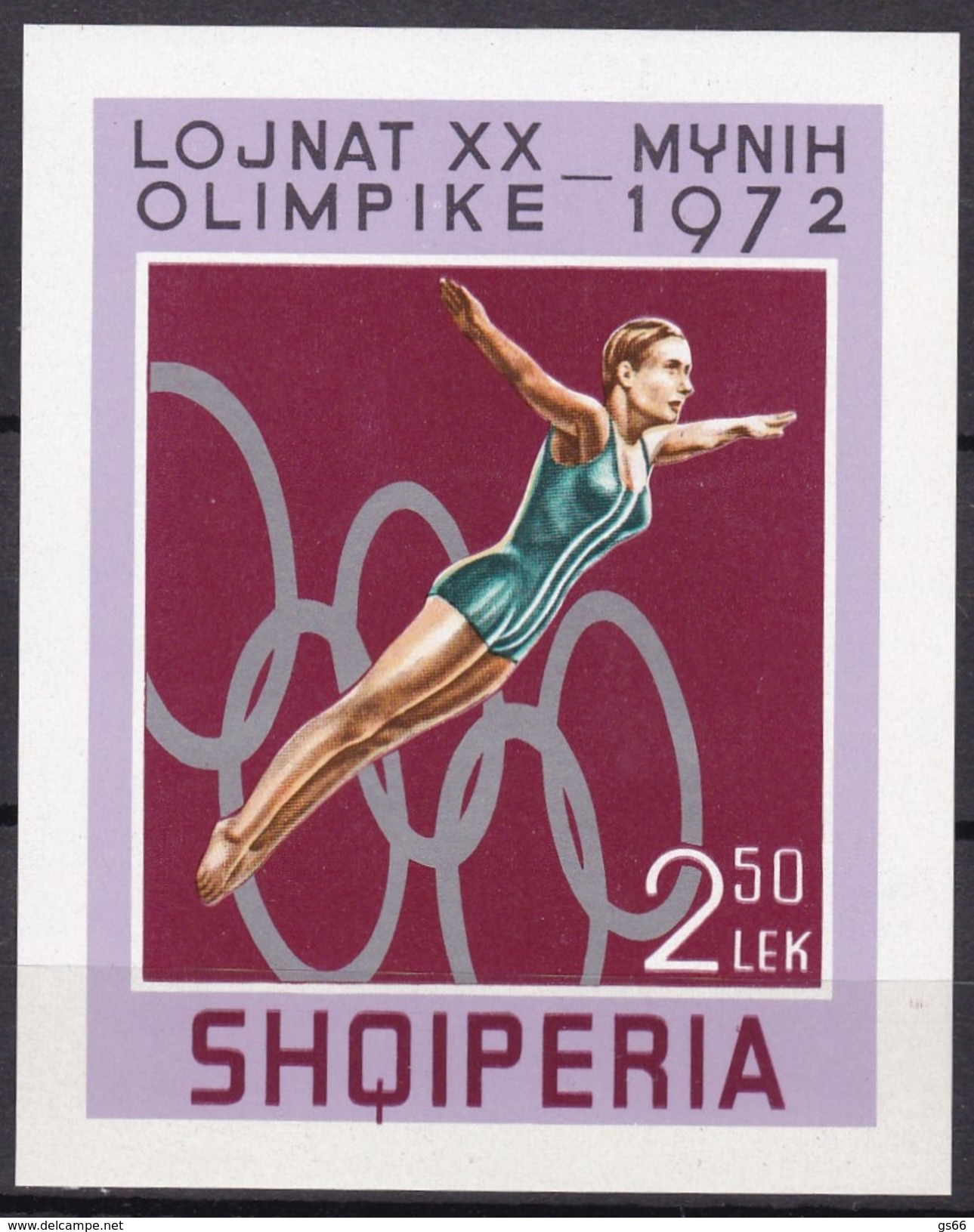 1972, Albanien,  Block 45, Olympiade München. MNH ** - Albanie