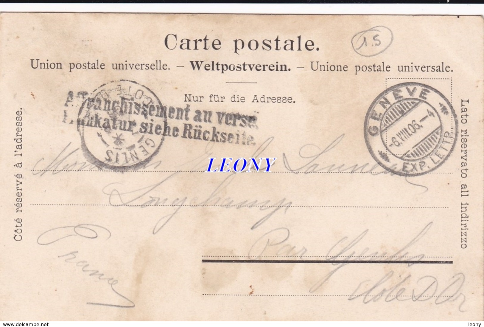 CPA   De SUISSE -  GENEVE -  L'EGLISE De NOTRE DAME - 1906 - Genève